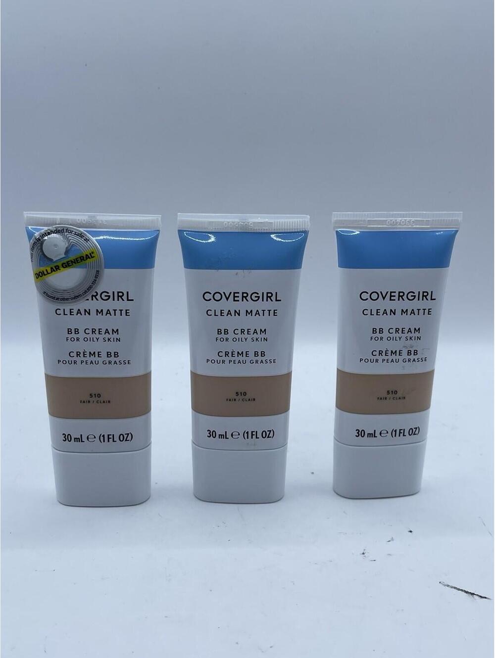 Cover Girl 1 oz Clean Matte BB Cream For Oily Skin 510 Fair/Clair(Pack Of 3)